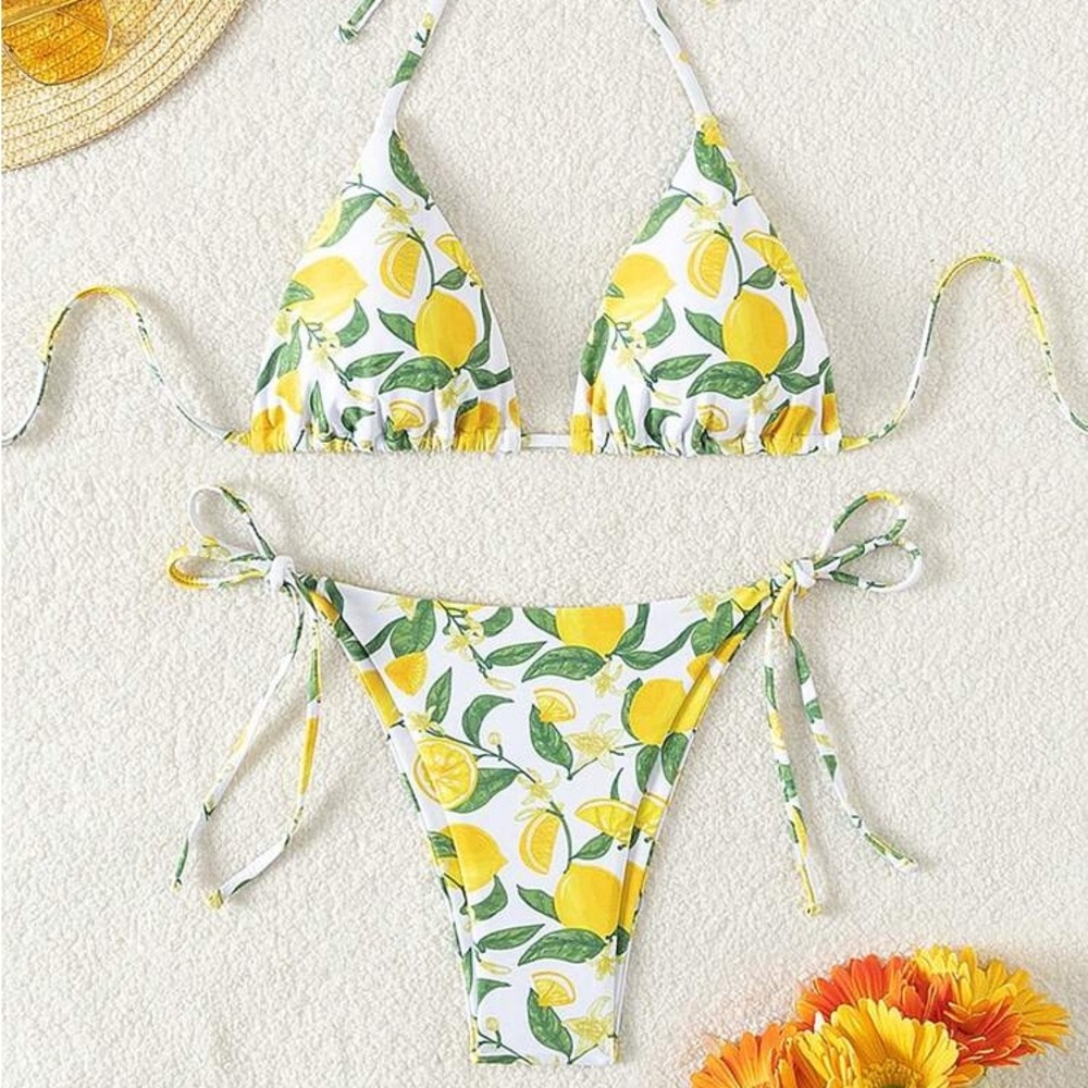 SHEIN Citrus Print Bikini Set
